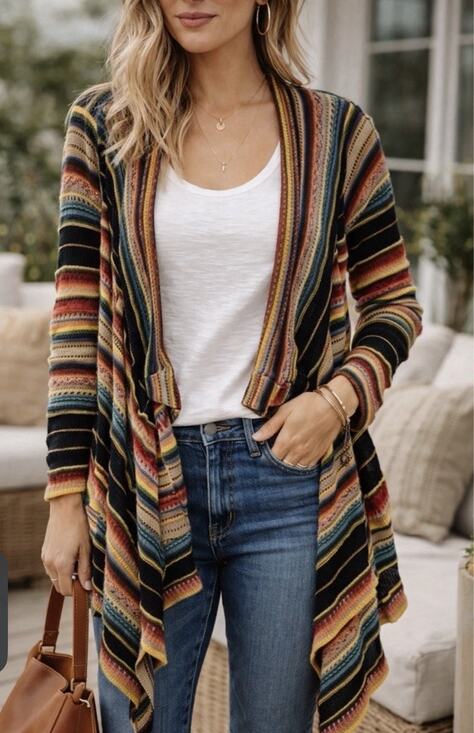 Polo by Ralph Lauren Sweaters - Vintage Polo Ralph Lauren Southwestern Serape Open Knit Cardigan Small NWOT